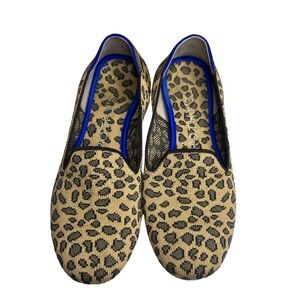 Rothy’s Round Toe Leopard Print Loafer Flats Comfort size 7